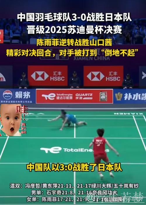 苏迪曼杯:中国队力克日本队强势挺进决赛 苏迪曼杯:中国队力克日本队强势挺进决赛