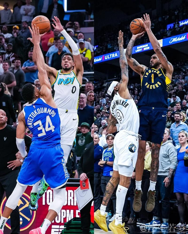 “托平底角三分命中，哈利伯顿贡献助攻”